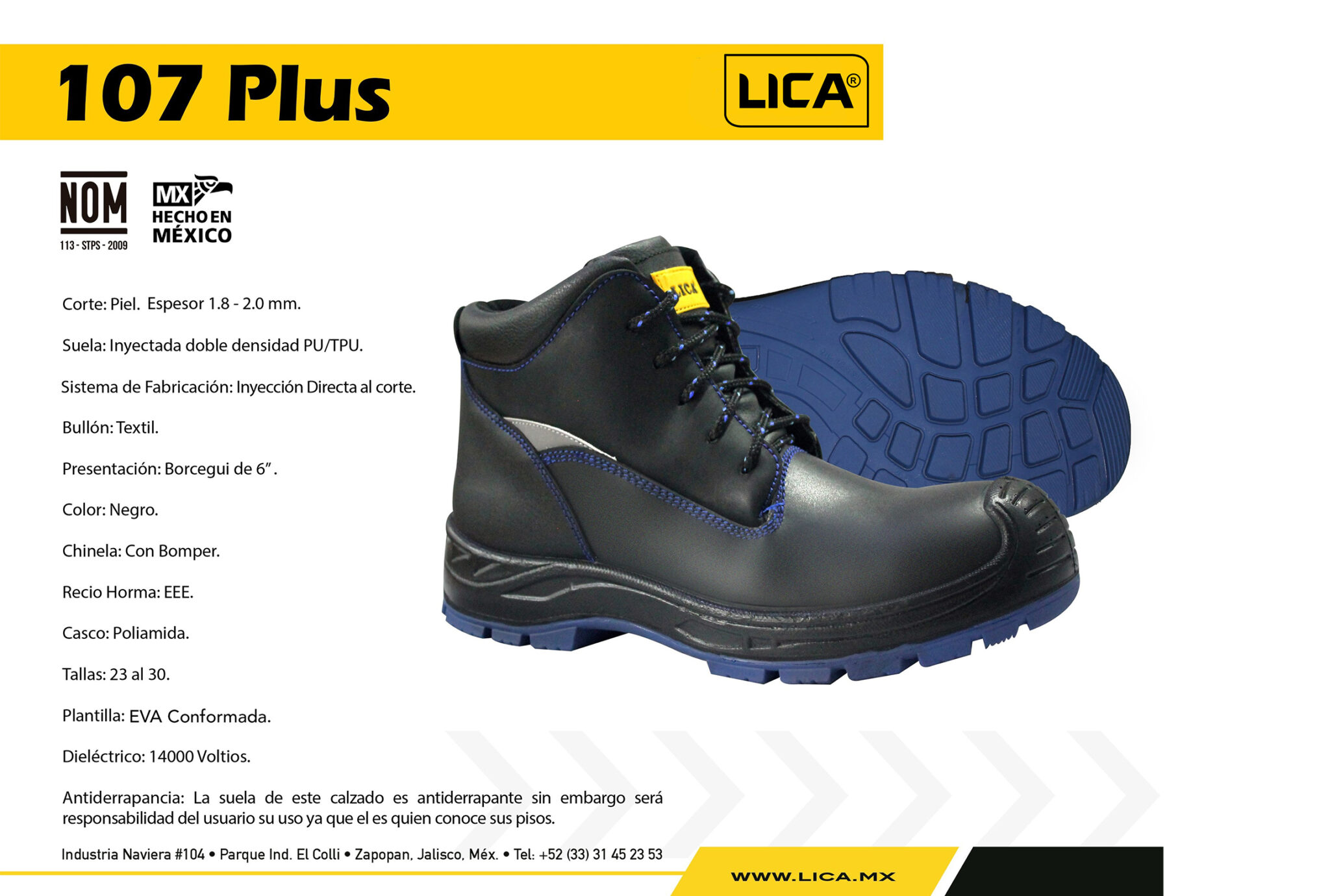 Bota de trabajo dieléctricas 107PLUS - LICA