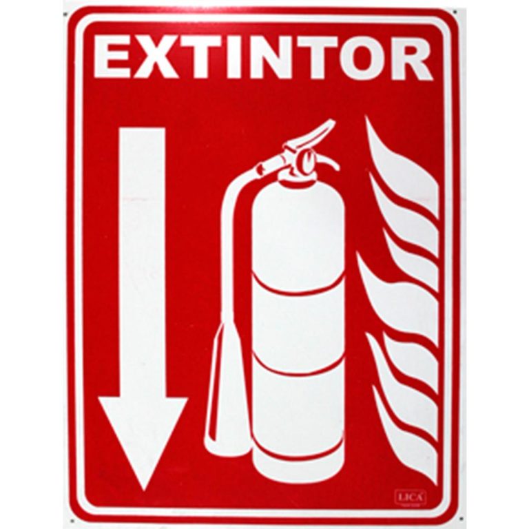 Cartel Extintor vertical LICA