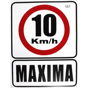 Cartel Velocidad Máxima 10 km/h