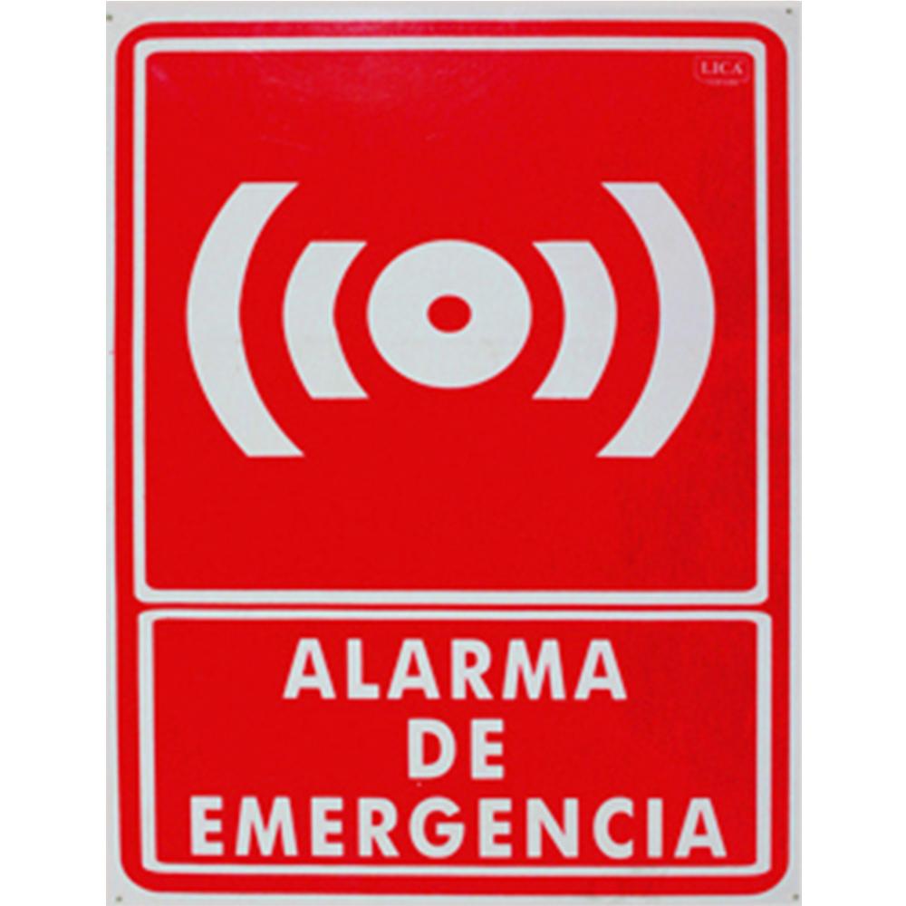 Cartel Alarma de emergencia