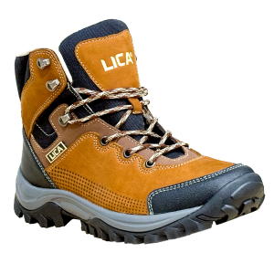 Bota hiking ocupacional 777C LICA — modelo maple, corte Nobuck con panel negro, suela Phylon con hule antideslizante para zonas rurales Título: 777C