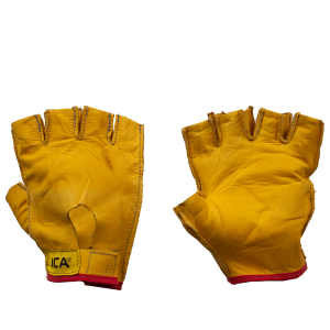 fingerless pigskin gauntlet A187RG LICA reinforced palm stitching