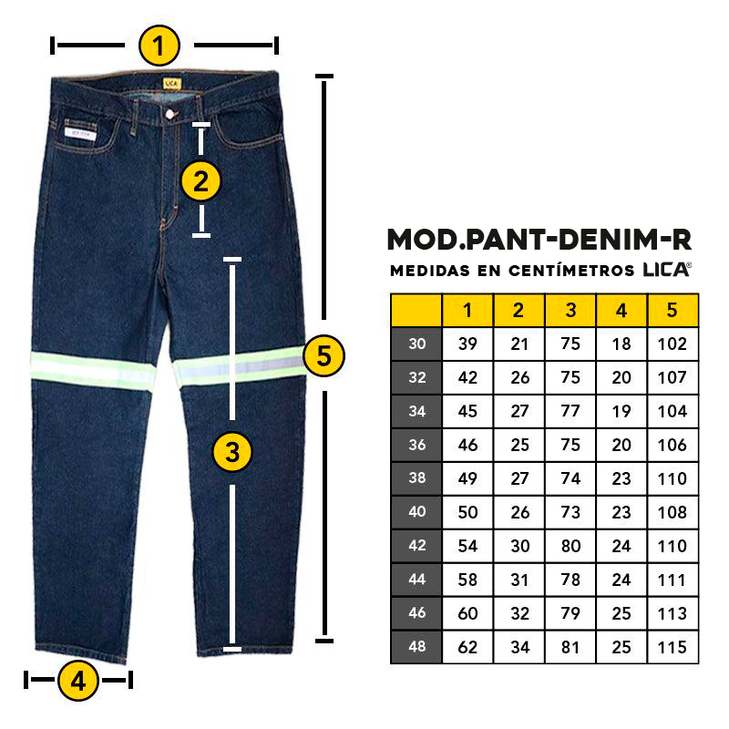 Pantalón de Mezclilla con Reflejante. - Image 3