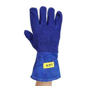 split leather welding glove SG-5400 LICA blue kevlar quilted lining