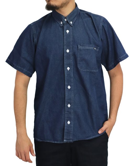 Long or short sleeve denim shirt - Image 2