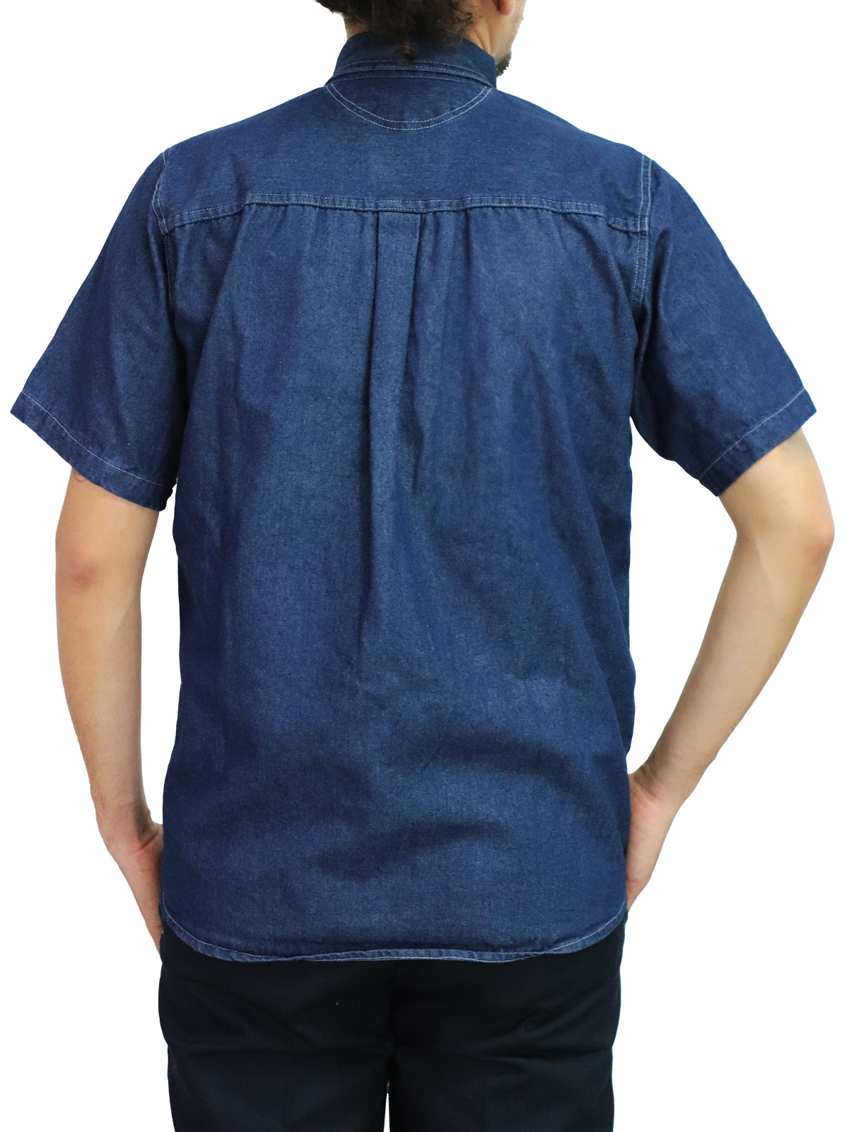 Long or short sleeve denim shirt - Image 4