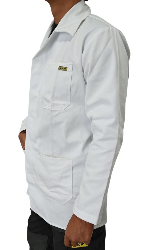 100% cotton white coat. - Image 4