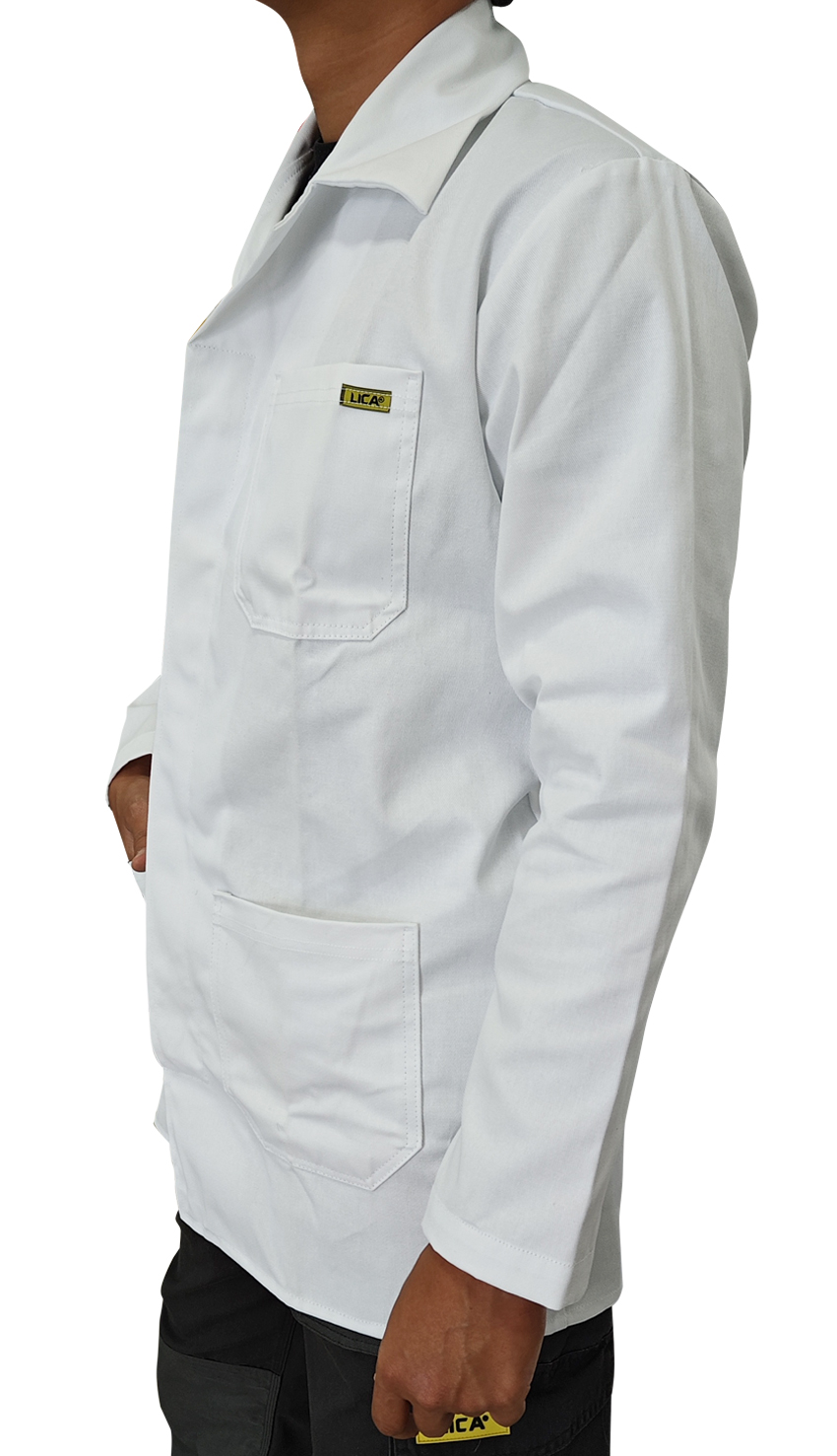 100% cotton white coat. - Image 4