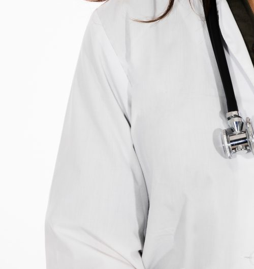 100% cotton white coat. - Image 8