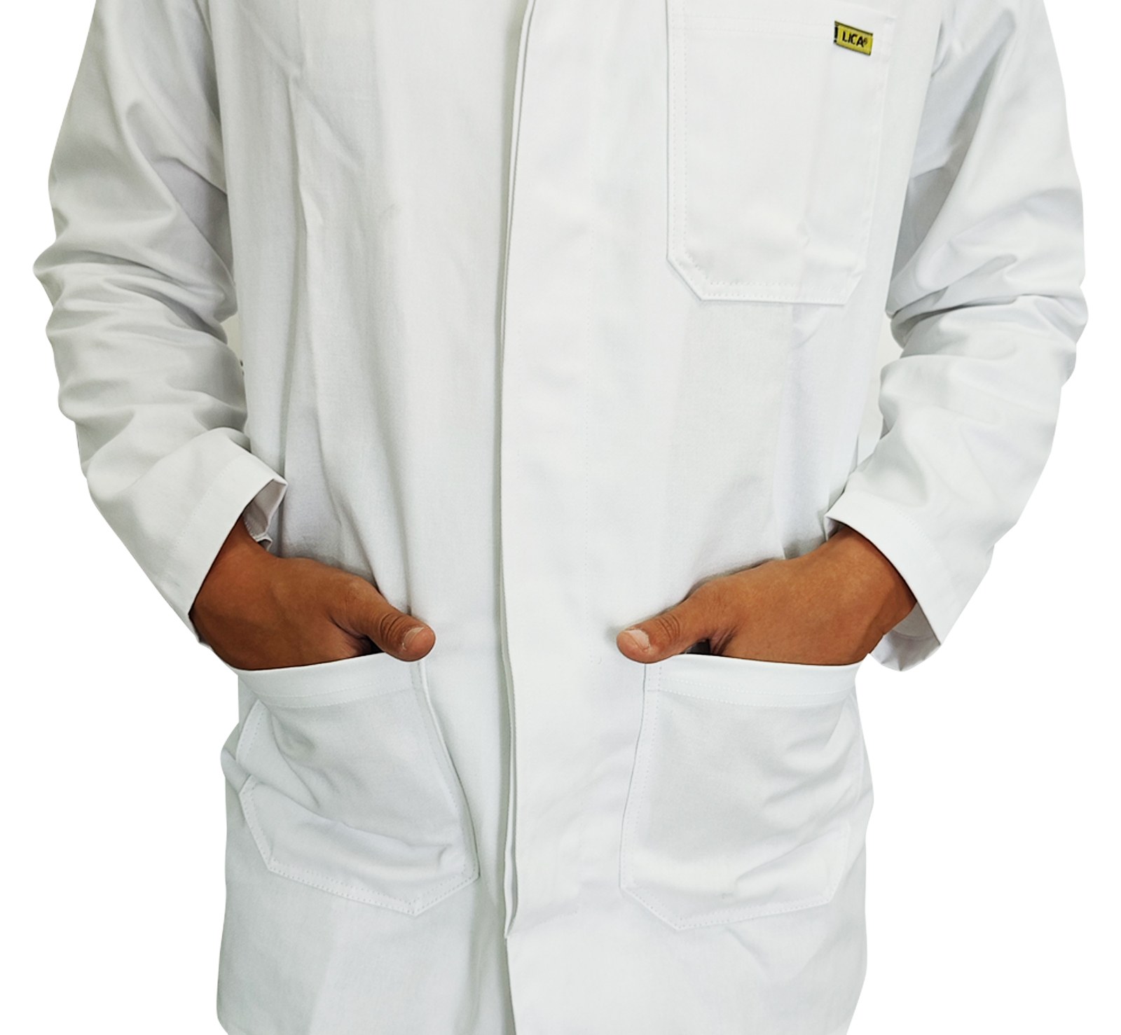 100% cotton white coat. - Image 9