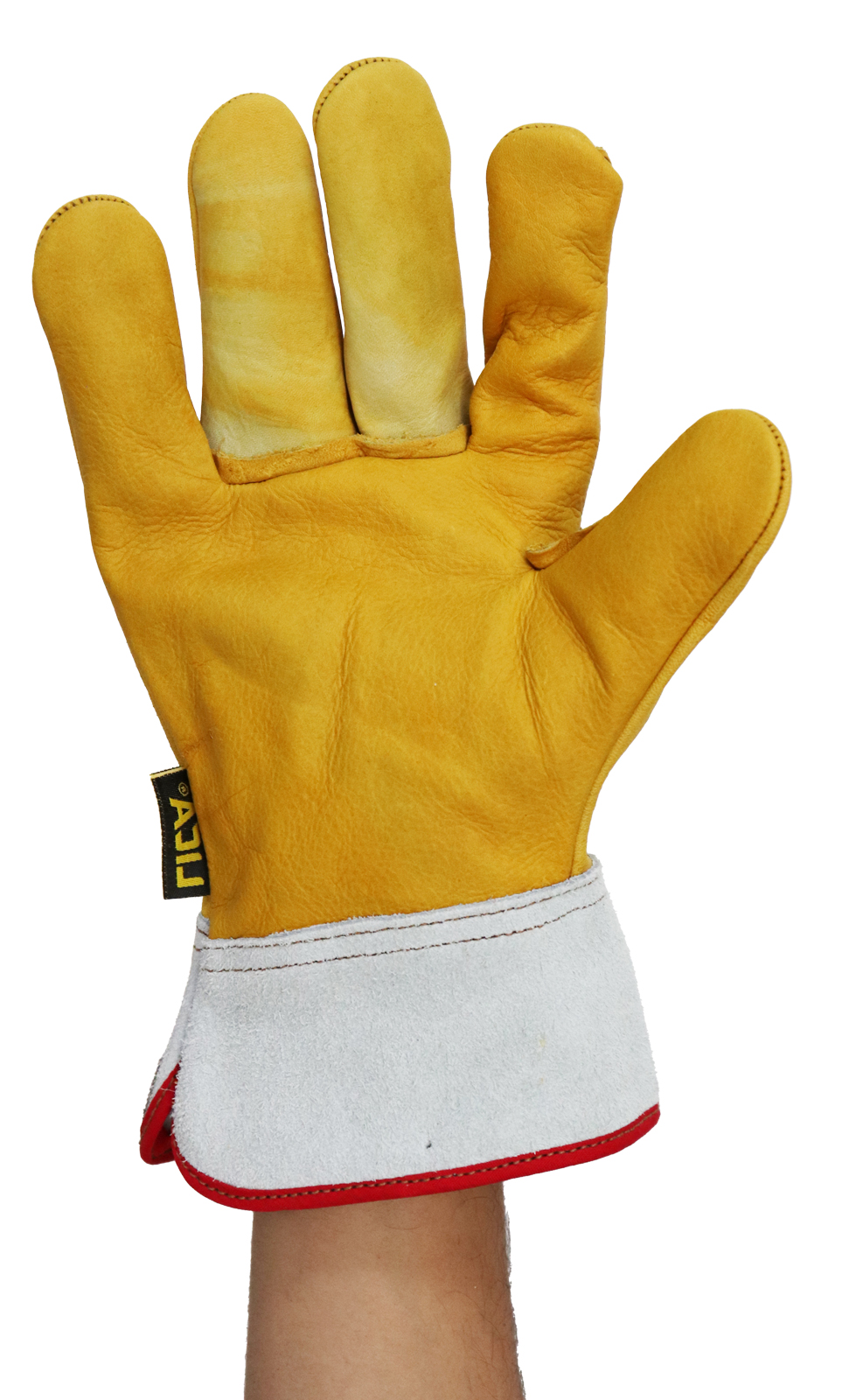 Leather glove for electrician with fist bait and spring for adjustment. - Image 2