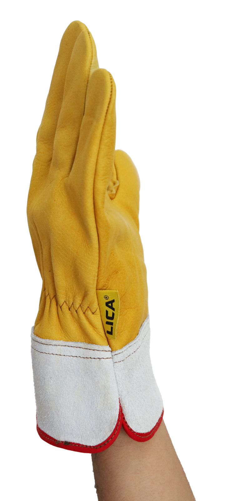 Leather glove for electrician with fist bait and spring for adjustment. - Image 3