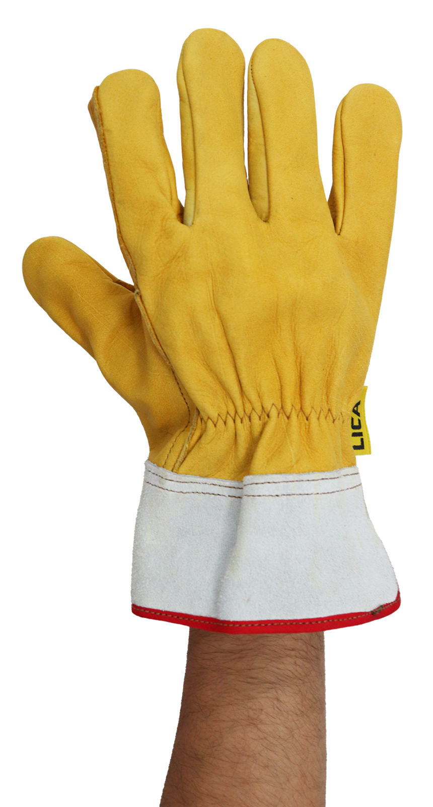 Leather glove for electrician with fist bait and spring for adjustment. - Image 4