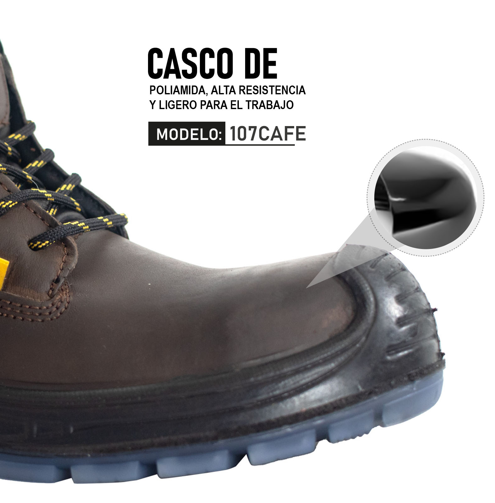 Bota de trabajo con casquillo Mod.107Café - Image 9