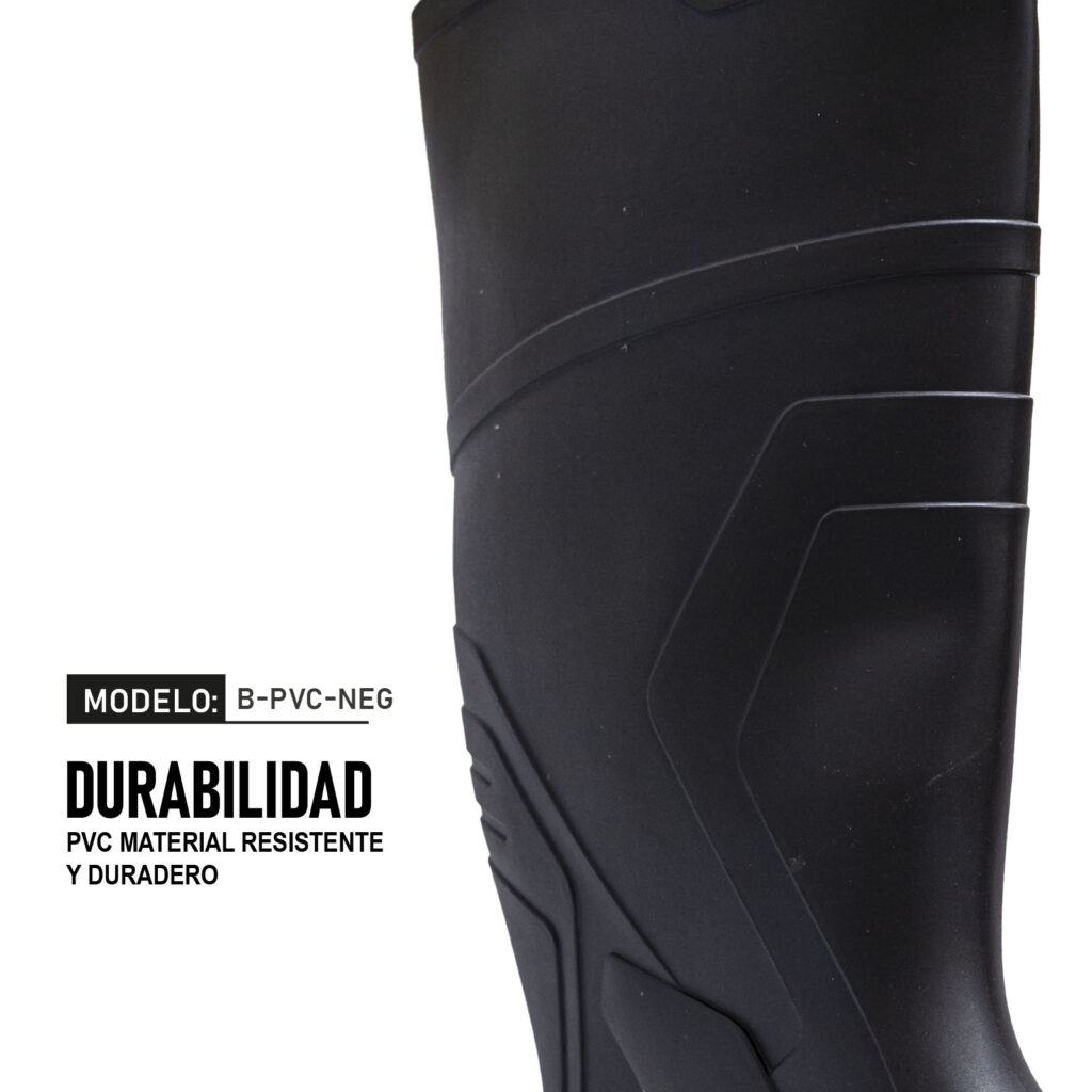 Bota de PVC negra ocupacional B-PVC-NEG antiderrapante | LICA