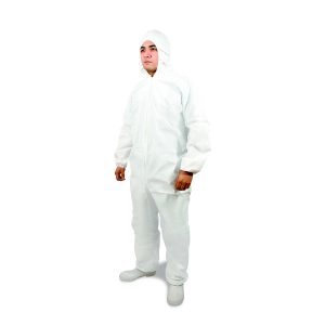 disposable hooded coverall ODL LICA white elastic hood limb adjustment chemical protection